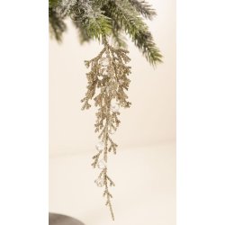 La Vida Dekorationsranke m. glitter og perler i slv eller guld str. H26 cm